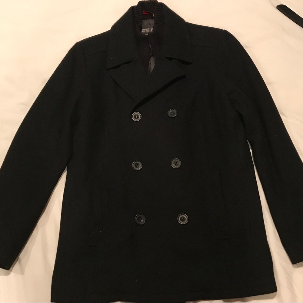 Black Kenneth Cole Reaction Pea Coat